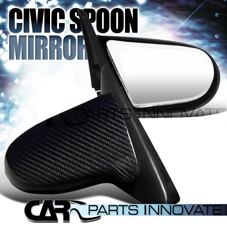 1996-2000 honda civic 2/3dr real carbon jdm spoon manual mirrors