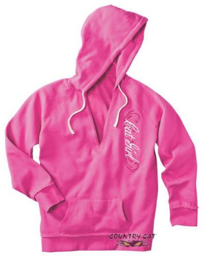 Arctic cat women&#039;s arctic cat v-neck hoodie sweatshirt - hot pink - 5233-37_