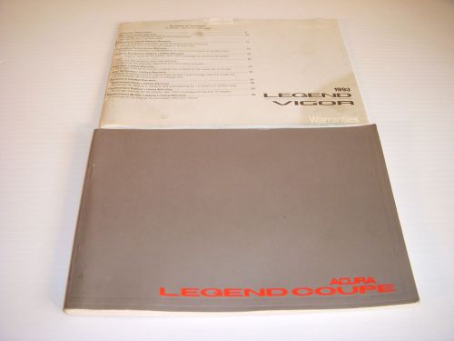 1993 93 acura legend 2 door coupe owner&#039;s driver manual + warranties book oem