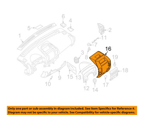 Infiniti nissan oem 04-06 qx56 instrument panel dash-center bezel 682577s603