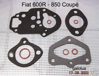 Fiat  600r 850 coupé carburetor gaskets set x 2  new recently made