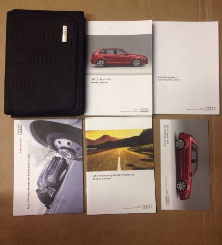 2012 audi a3 owner&#039;s manual with case