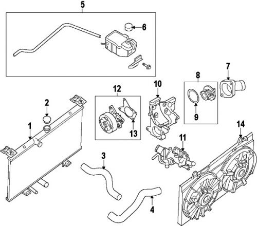 Nissan 21711et000 genuine oem reservoir assy