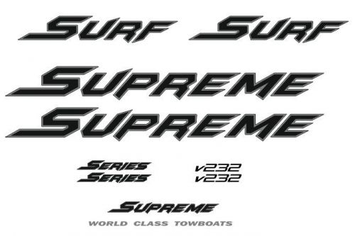 Full boat graphics kit ski supreme (new style) decal sticker set 33ssu