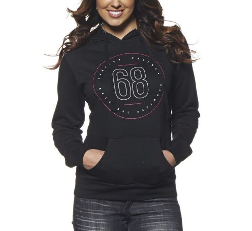 Thor button womens pullover hoodie black