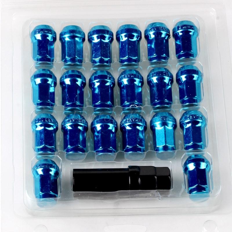 20pcs blue d1 spec m12 x 1.5 racing lug wheel nuts screw for honda ford toyota