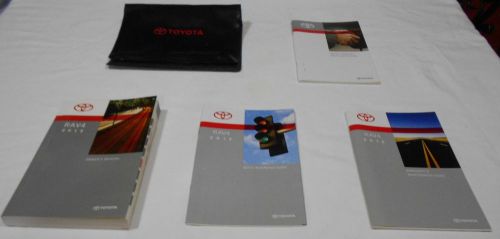 2012 toyota rav4 owner manual 5/pc.set.&amp; black toyota factory case. free s/h