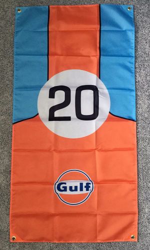 Gulf oil flag - porsche 917 steve mcqueen ruf 356 ford gt40 gt2 911 dtm opel m3