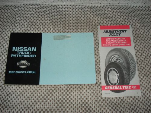 1992 nissan truck pathfinder owners manual rare original glovebox book