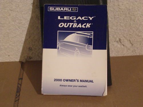 2000 subaru legacy complete owners manual &amp; case