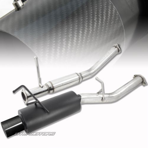 Carbon fiber tip black muffler catback exhaust system for 89-94 nissan 240sx s13