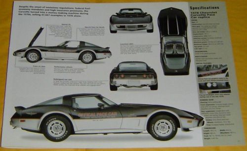 1978 chevrolet corvette indy 500 pace car may 28,1978 350 ci info/specs/photo