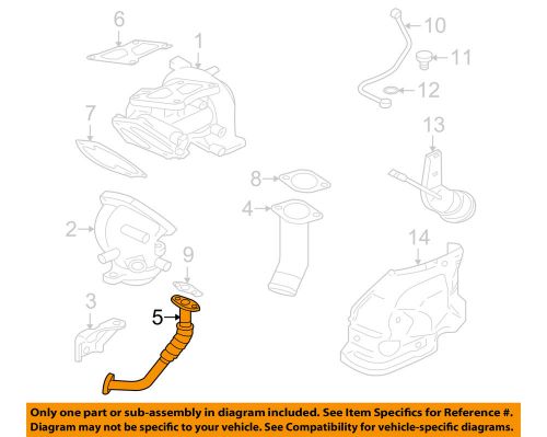 Mitsubishi oem 03-04 lancer turbo charger-oil line mr464925