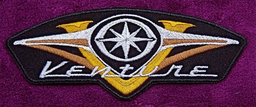 Yamaha  venture motorcycle embroidered iron on patch   - 5 3/4&#034; w x  2 1/4&#034; h