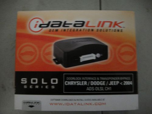 Idatalink doorlock interface&amp;transponder bypass chrysler/dodge/jeep ads-dlsl ch1