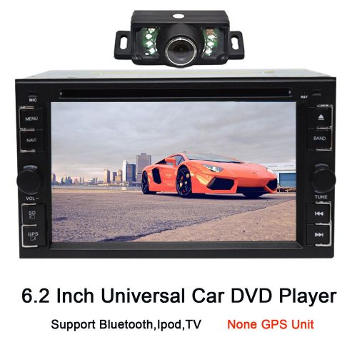 Camera+double 2din 6.2&#034; in dash stereo car dvd cd player bluetooth radio tv
