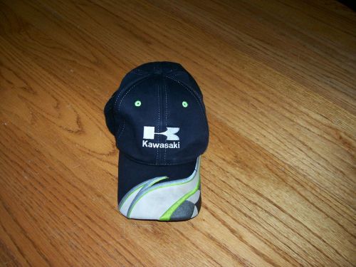 Kawasaki factory racing hat black/green/grey nice