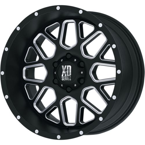 17x8.5 black milled xd xd820 5x5 +0 rims discoverer stt pro 295/70/17 tires