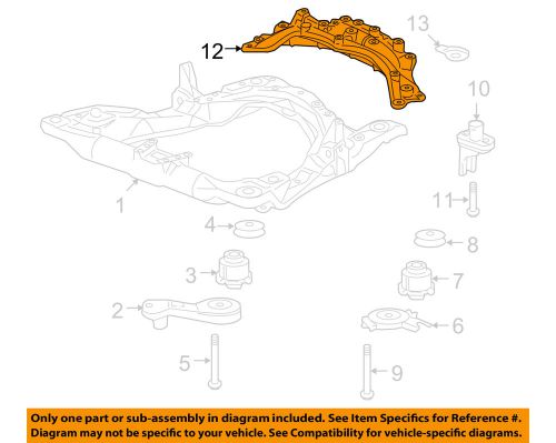 Honda oem 10-11 accord crosstour front suspension-mount support 50680tp7a01