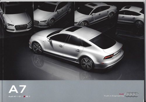 2016 audi a7 - 3.0t / tdi / s7 and rs 7 models  57 page prestige brochure