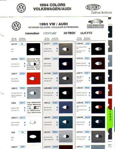 1993 1994 volkswagen audi golf passat vw paint chips