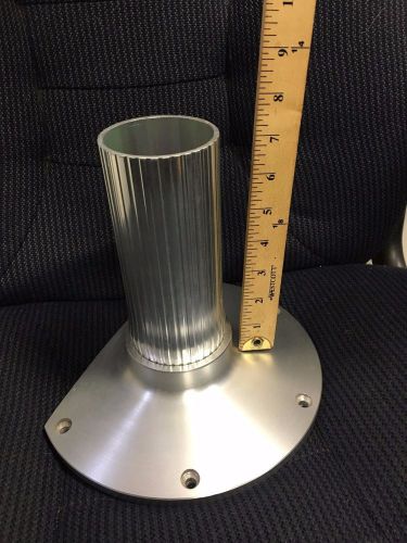 Boat seat pedestal garelick 7 1/4 high free shipping! brush aluminum worldwide!