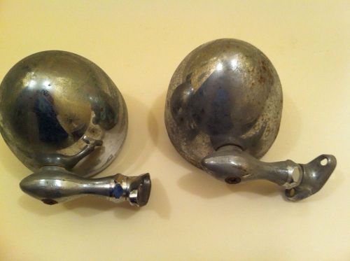 Vintage pair dummy chrome teardrop spotlights rat rod