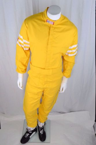 Rjs racing sfi 3-2a/1 new classic 1 pc suit medium md fire suit yellow 200040604