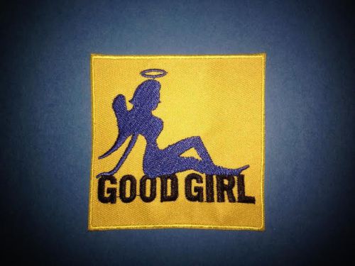 Good girl iron on biker vest jean leather jacket hat backpack hoodie patch crest