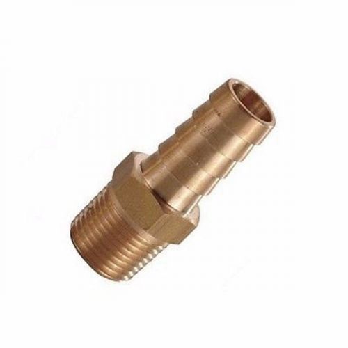 3/8 barb x 1/2&#034; male npt brass straight water oil gas air fuel boat fitting _6b