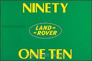 Land rover 90 110 owner manual defender 1983 1984 1985 1986 1987 1988 1989 1990