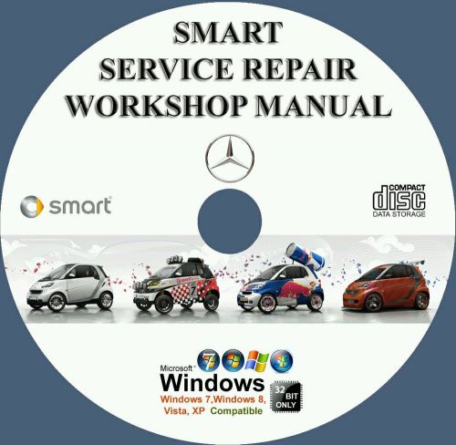 Smart fortwo forfour pulse passion city roadster brabus service manual dvd