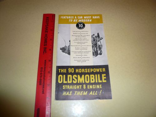 1934 oldsmobile features booklet sales brochure 90 horsepower straight 8