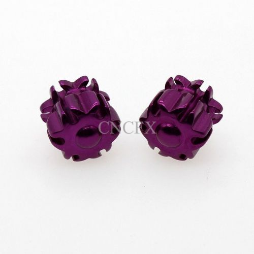 Universal aluminum alloy car bike wheel tire valve stem caps dust purple new