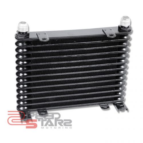 10&#034;x8.25&#034;x2.5&#034; 13 row 32mm engine/transmission 10-an aluminum black oil cooler