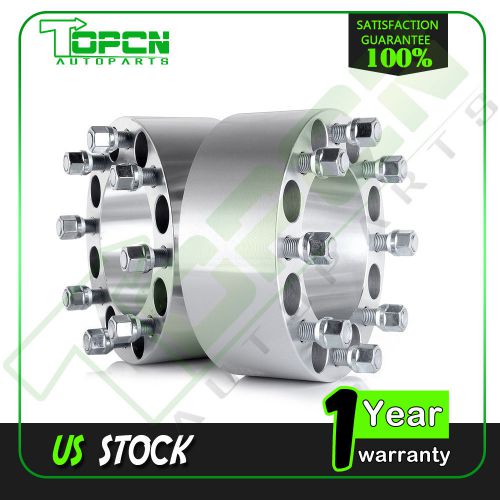 2x 8x6.5&#034; 8 lug 3&#034; wheel spacers 125mm bore fit dodge ram 2500 3500 dually hd