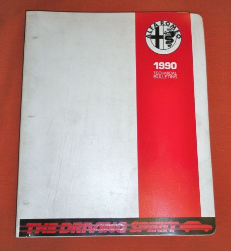 Alfa romeo 1990 dealer technical bulletins,  originals