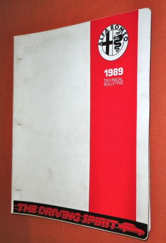 Alfa romeo 1989 dealer technical bulletins, originals