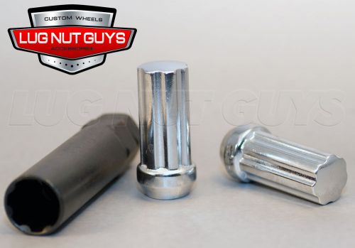 Lug nuts 7 spline acorn 14x1.5 long chrome set of 24