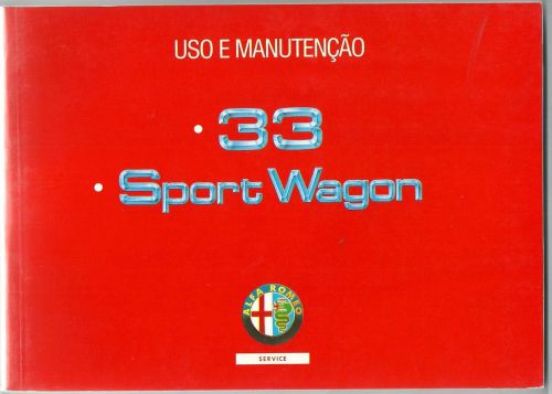 1992 alfa romeo 33 - sport wagon - 1300 - 1400 - 1500 - 1700 uso e manutenção