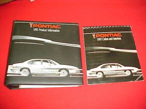 1993 pontiac firebird trans am t/a ta dealer album product color trim options 93