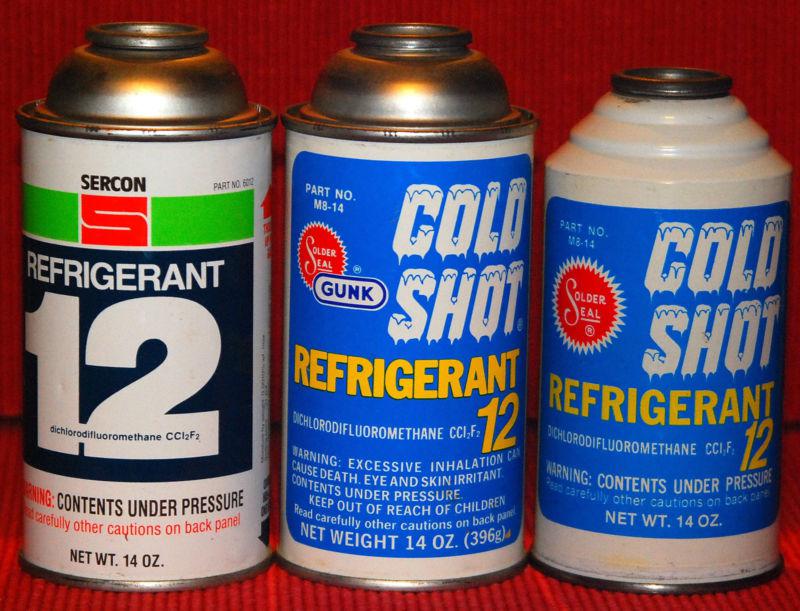 R 12 refrigerant 3-14oz cans 