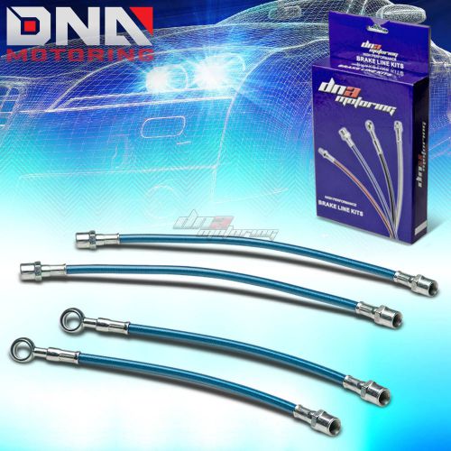 For 02-06 audi a4/quattro/s4 b6 blue stainless steel hose braided brake line