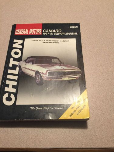 1967 to 1981 camaro chilton repair manual