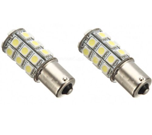 #1156 red 18smd led park parking tail light turn signal reverse lamp bulbs pair