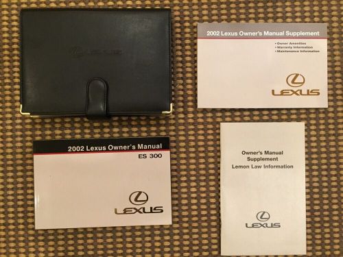 02 2002 lexus es es300 owners owner&#039;s manual books set and case oem