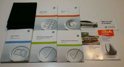 2012 vw jetta se s base  diesel owners manual w/ vw leather case  vwj12