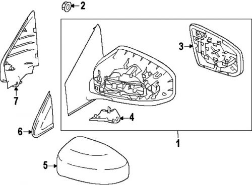 Nissan 963011gr0a genuine oem mirror assy