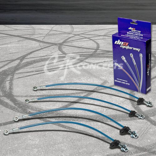 High performance stainless steel braided brake line 94-99 celica gt st204 blue