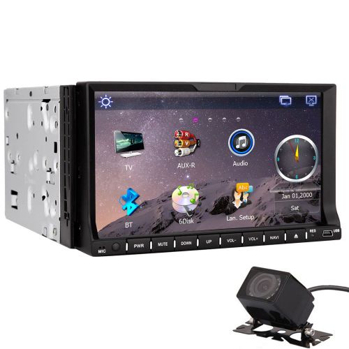 7&#034; slide car dvd player radio gps navigation subwoofer tv ipod reversing camera